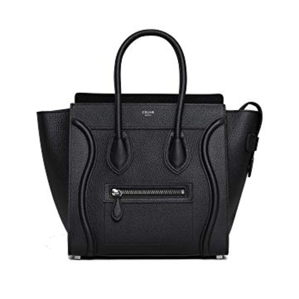 CELINE MINI LUGGAGE HANDBAG IN DRUMMED CALFSKIN